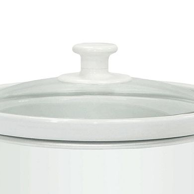 Brentwood SC-135W Kitchen 3 Quart Slow Cooker with Multiple Heat Settings, White