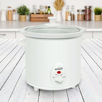 Brentwood SC-135W Kitchen 3 Quart Slow Cooker with Multiple Heat Settings, White