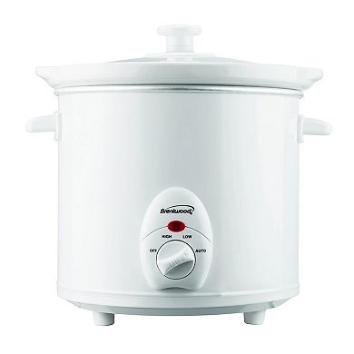 Brentwood SC-135W Kitchen 3 Quart Slow Cooker with Multiple Heat Settings, White