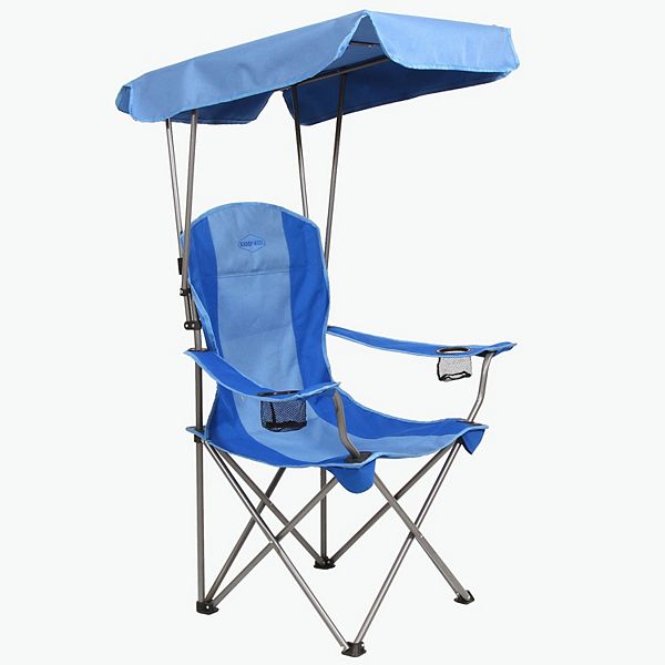 PHI VILLA Camping Chair With Canopy 50+ UPF Light Blue Folding Chair  THD-E01CC-503 - The Home Depot