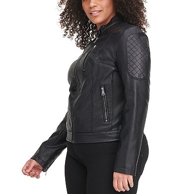 Plus Size Levi's® Faux-Leather Motorcycle Racer Jacket