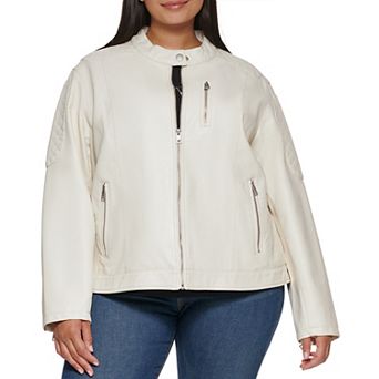 Plus Size Levi's® Faux-Leather Motorcycle Racer Jacket