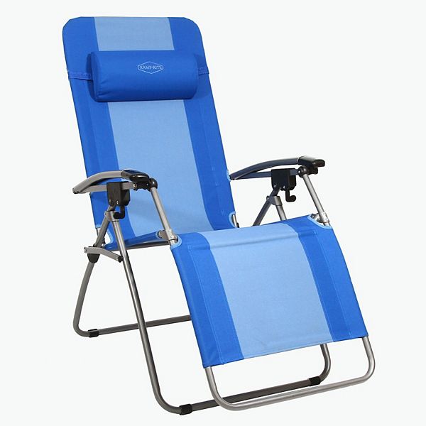 KampRite Outdoor Folding Reclining Zero Gravity Chair w/ Headrest