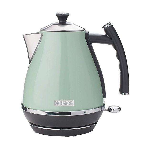 Haden Cotswold 1.7 Liter Stainless Steel Body Retro Electric Kettle, Sage  Green