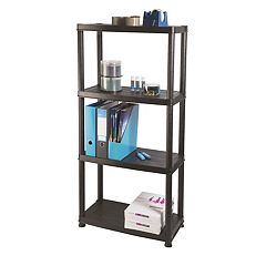 Ram Quality Products Prestige Utility 3 Shelf Lockable Storage Cabinet, Black