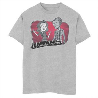 Boys 8-20 Marvel WandaVision 50's Style Wanda & Vision Cartoon Graphic Tee