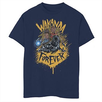Boys 8-20 Marvel Black Panther Group Shot Painted Graphic Tee