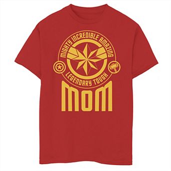 Boys 8-20 Captain Marvel Mother's Day Mom Logo Graphic Tee