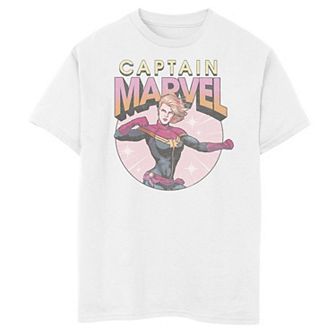 Boys 8-20 Marvel Captain Marvel Distressed Vintage Circle Logo Graphic Tee