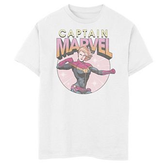 Boys 6-20 Marvel Captain Marvel Distressed Vintage Circle Logo Graphic Tee