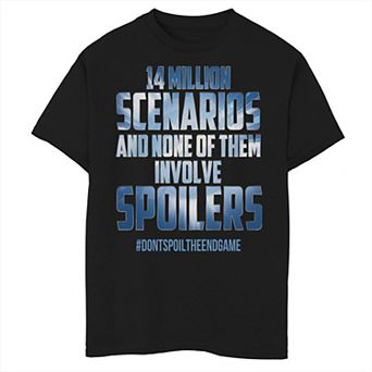 Boys 8-20 Marvel Avengers Endgame Millions Of Scenarios No Spoilers Graphic Tee