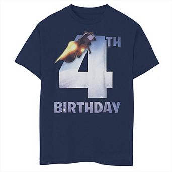 Boys 8-20 Gaurdians Of The Galaxy Rocket 4th Birthday Graphic Tee