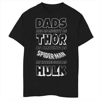 Boys 8-20 Marvel Avengers Father's Day Dad Traits Graphic Tee