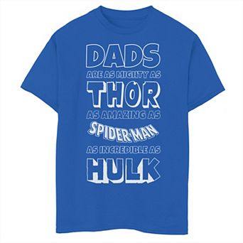 Boys 8-20 Marvel Avengers Father's Day Dad Traits Graphic Tee