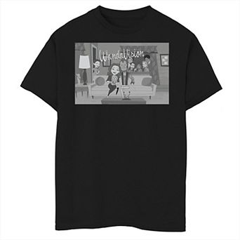 Boys 8-20 Marvel Wandavision Neighbors Cartoon Group Shot Graphic Tee