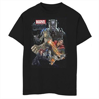 Boys 8-20 Marvel Puzzle Quest Galaxy Team Poster Graphic Tee