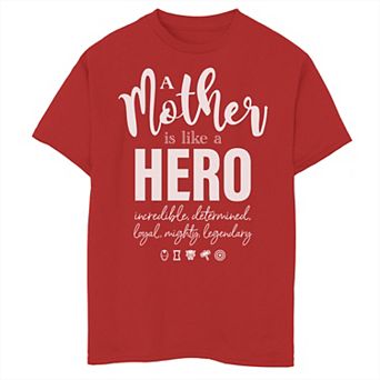 Boys 8-20 Marvel Mother's Day A Mother Is Like A Hero Graphic Tee
