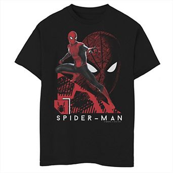 Boys 8-20 Marvel Spider-Man Far From Home Portrait Tech Background Graphic Tee