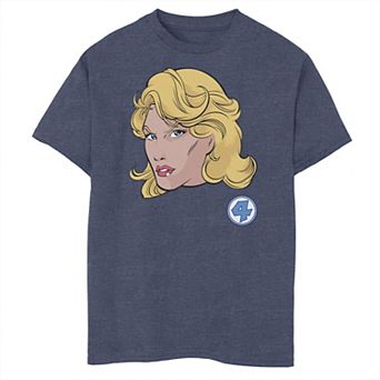Boys 8-20 Marvel Fantastic Four Invinsible Woman Face Big Face Graphic Tee