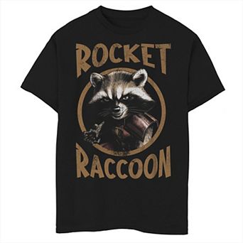 Boys 8-20 Gaurdians Of The Galaxy Grunge Raccoon Poster Graphic Tee