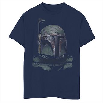 Boys 6-20 Star Wars Boba Fett Pointillism Helmet Graphic Tee