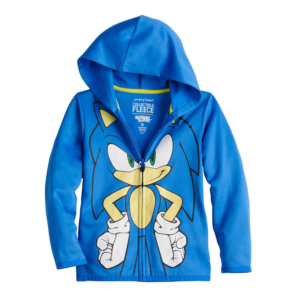 Zipper Hoodie Sonic The Hedgehog Sweatshirt Jacket Hoodie Printed