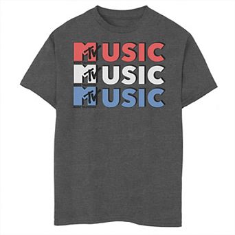 Boys 8-20 MTV Logo Red White And Blue Music Graphic Tee