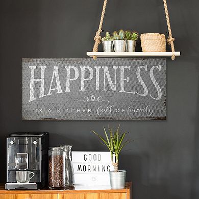 Stupell Home Decor Happiness Is A Full Kitchen Phrase Distressed Paint Wall Decor