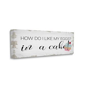Stupell Home Decor Like My Eggs In Cake Funny Quote Cupcake Wall Decor
