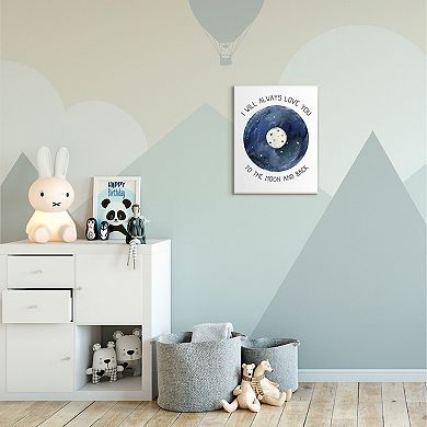 Stupell Home Decor Moon & Back Romantic Phrase Night Constellation Wall Decor