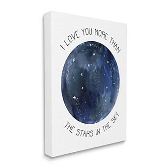 Stupell Home Decor More Than The Stars Romantic Phrase Night Sky Unframed Wall Decor