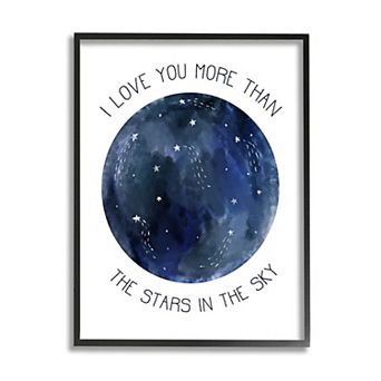 Stupell Home Decor More Than The Stars Romantic Phrase Night Sky Wall Decor