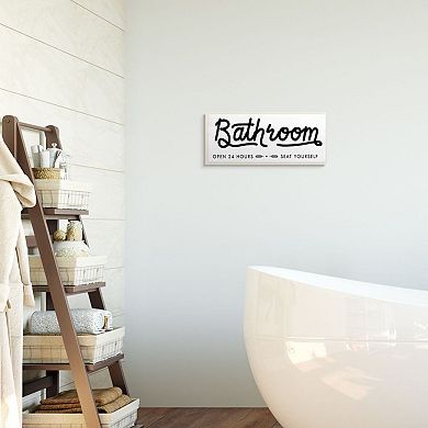 Stupell Home Decor Seat Yourself Bathroom Sign Minimal Wall Decor