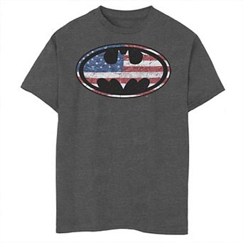 Boys 8-20 DC Comics Batman Old Glory Logo Graphic Tee