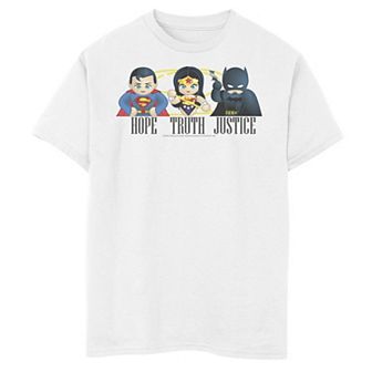 Boys 8-20 DC Fandome Justice League Hope Truth Justice Graphic Tee