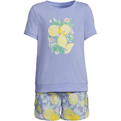 Girls 2-16 Lands' End Tee & Shorts Pajama Set