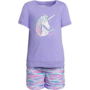 Girls 2-16 Lands' End Tee & Shorts Pajama Set