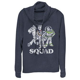 Disney / Pixar's Toy Story Juniors' Squad Trio Portrait Cowlneck Graphic Lightweight Long Sleeve