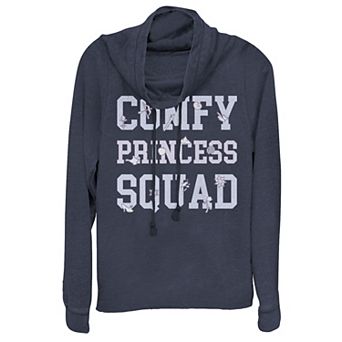 Disney's Wreck It Ralph 2 Juniors' Comfy Princess Jasmine Wishes Cowlneck Graphic Lightweight Long Sleeve