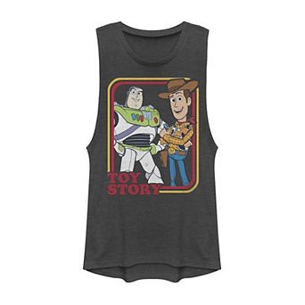 Disney / Pixar's Toy Story Buzz Lightyear Woody Juniors' Buds Muscle Graphic Tank Top