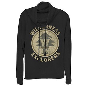 Disney / Pixar's Up Juniors' Wilderness Explorer Badge Cowlneck Graphic Lightweight Long Sleeve