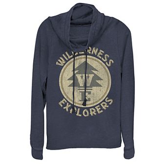 Disney / Pixar's Up Juniors' Wilderness Explorer Badge Cowlneck Graphic Lightweight Long Sleeve