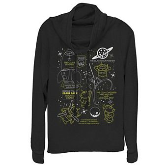 Disney / Pixar Toy Story Juniors' Aliens Claw Master Map Cowlneck Graphic Lightweight Long Sleeve
