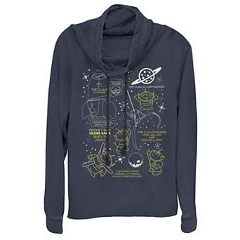 Disney / Pixar Toy Story Juniors' Aliens Claw Master Map Cowlneck Graphic Lightweight Long Sleeve
