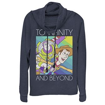 Disney / Pixar's Toy Story 4 Juniors' Buzz & Woody To Infinity & Beyond Cowlneck Graphic Lightweight Long Sleeve