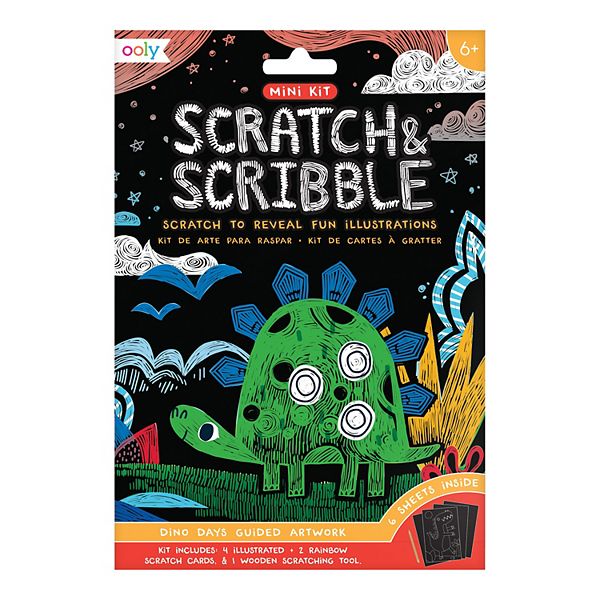 Ooly Mini Scratch & Scribble Dino Dayz Art Kit