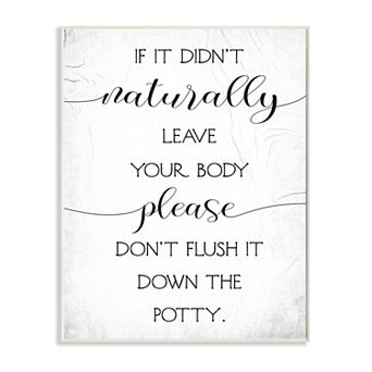 Stupell Home Decor Potty Quote Wall Decor