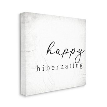 Stupell Home Decor Wintertime Happy Hibernating Rustic Forest Theme Wall Decor