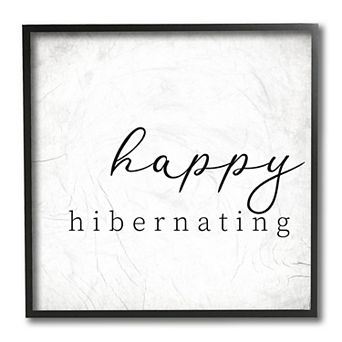 Stupell Home Decor Wintertime Happy Hibernating Rustic Forest Theme Wall Decor