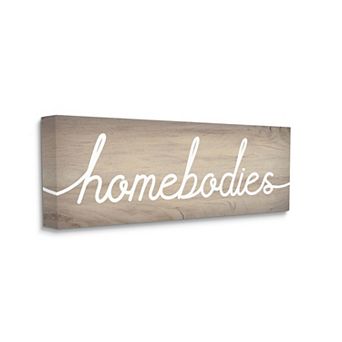 Stupell Home Decor Rustic Homebodies Phrase Distressed Wood Pattern Wall Decor